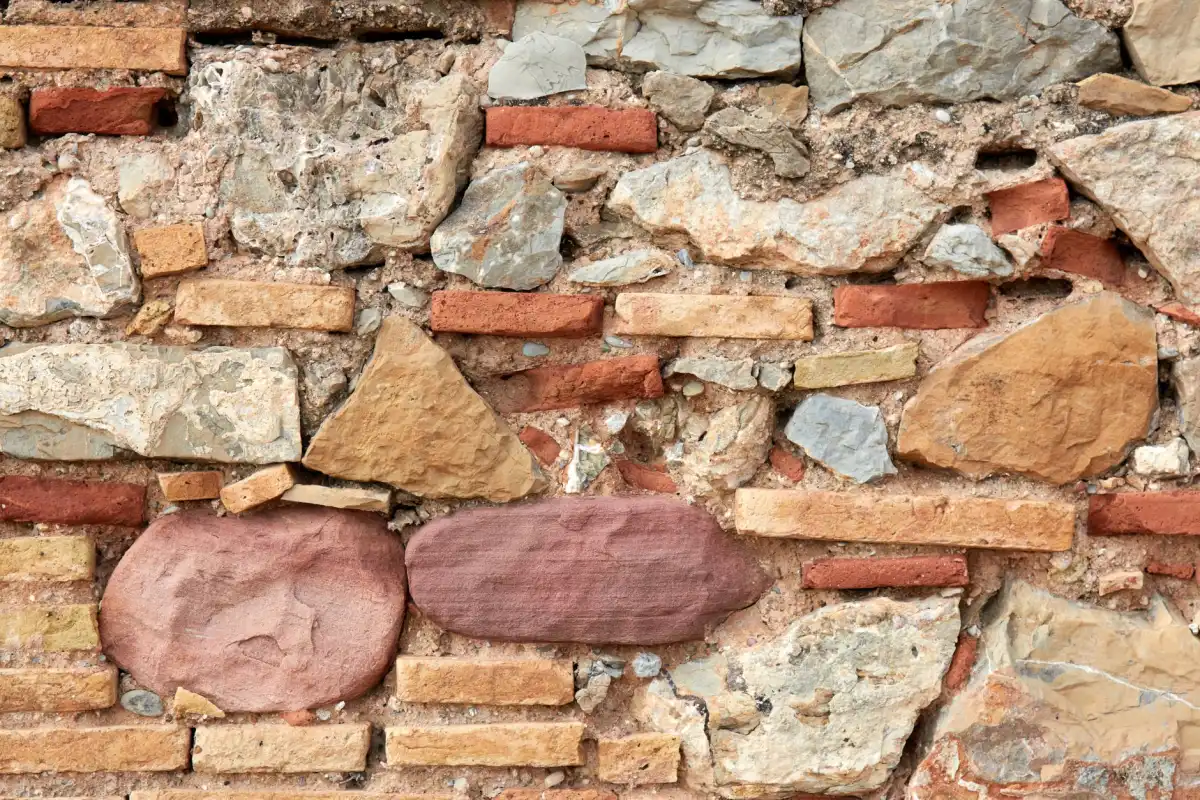 Mur de façade en pierre appareillée